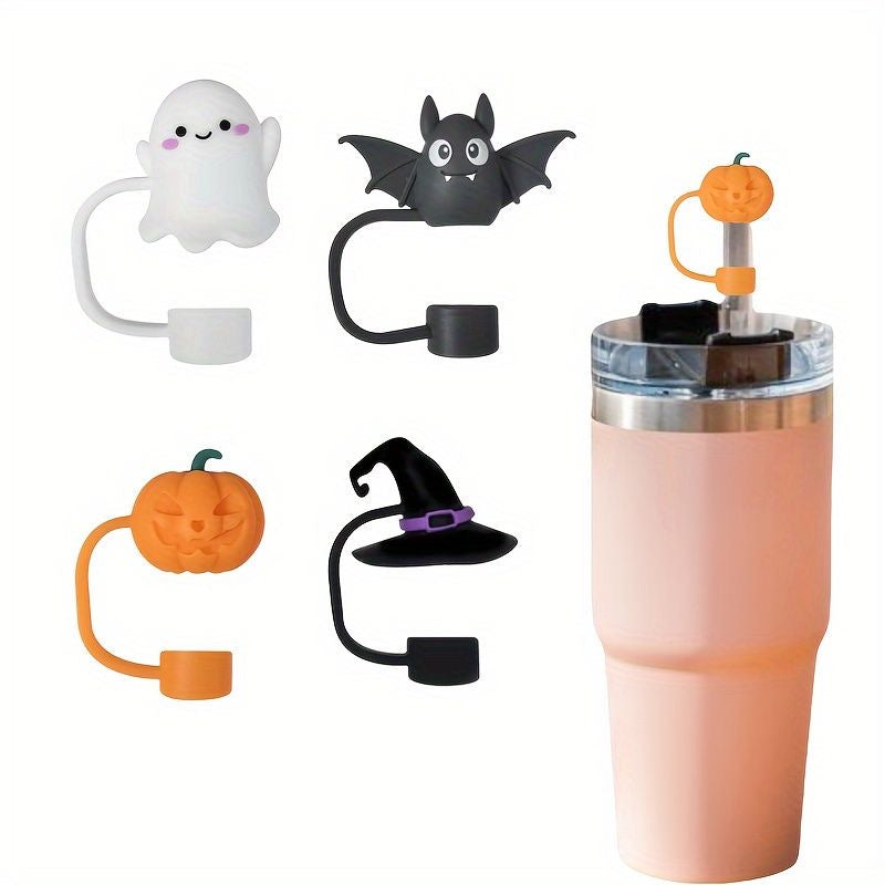 Halloween Limited Edition Dustproof Silicone Straw Caps