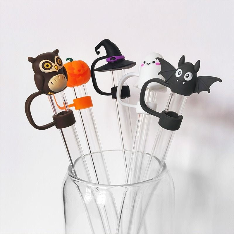 Halloween Limited Edition Dustproof Silicone Straw Caps