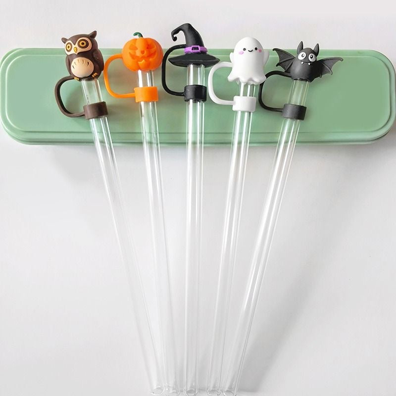 Halloween Limited Edition Dustproof Silicone Straw Caps