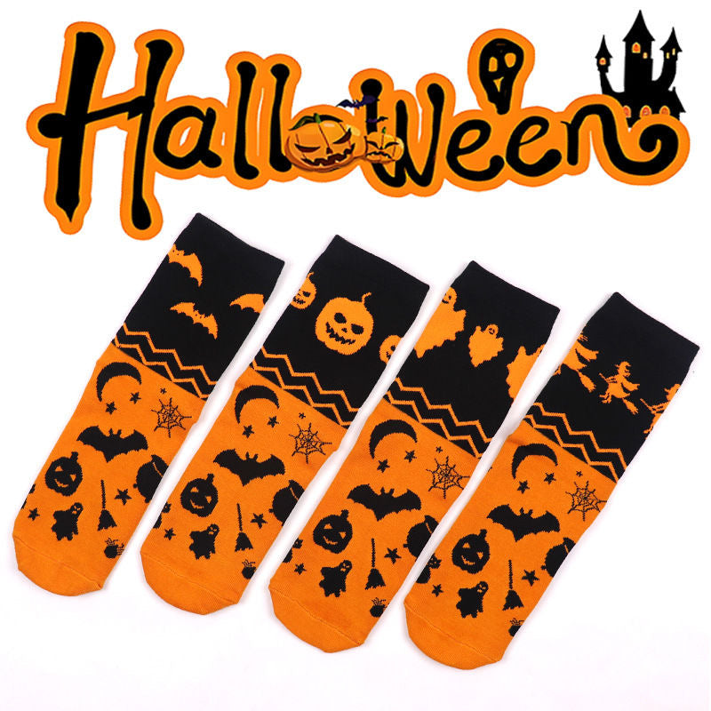 Halloween Funny Knee-High Socks , Perfect Couples Gift for Fall and Winter