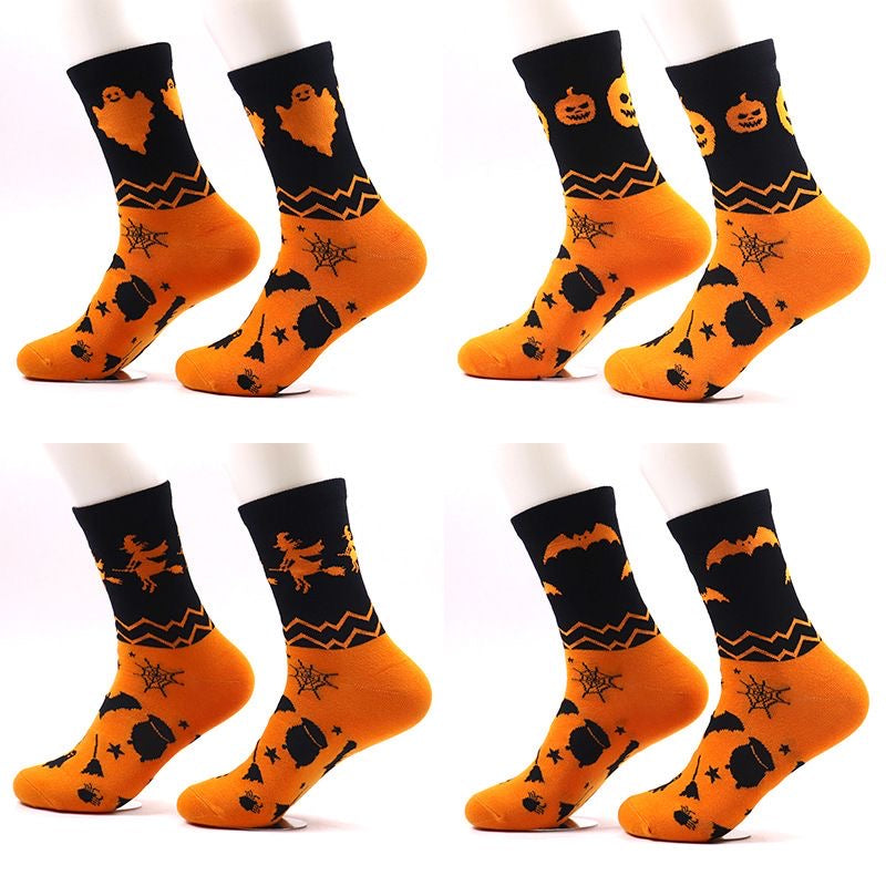 Halloween Funny Knee-High Socks , Perfect Couples Gift for Fall and Winter