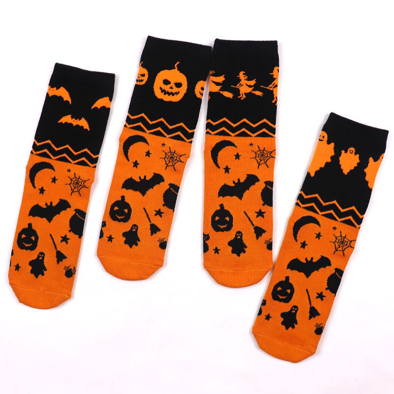 Halloween Funny Knee-High Socks , Perfect Couples Gift for Fall and Winter