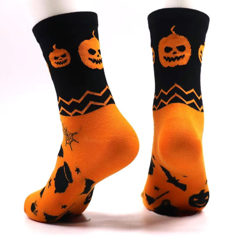 Halloween Funny Knee-High Socks , Perfect Couples Gift for Fall and Winter