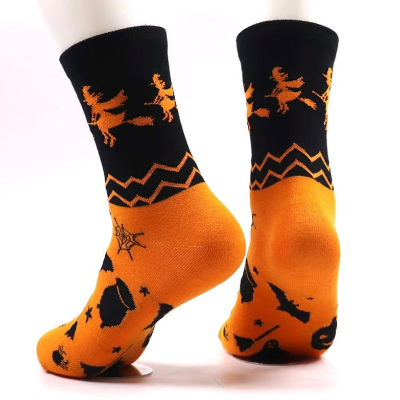 Halloween Funny Knee-High Socks , Perfect Couples Gift for Fall and Winter