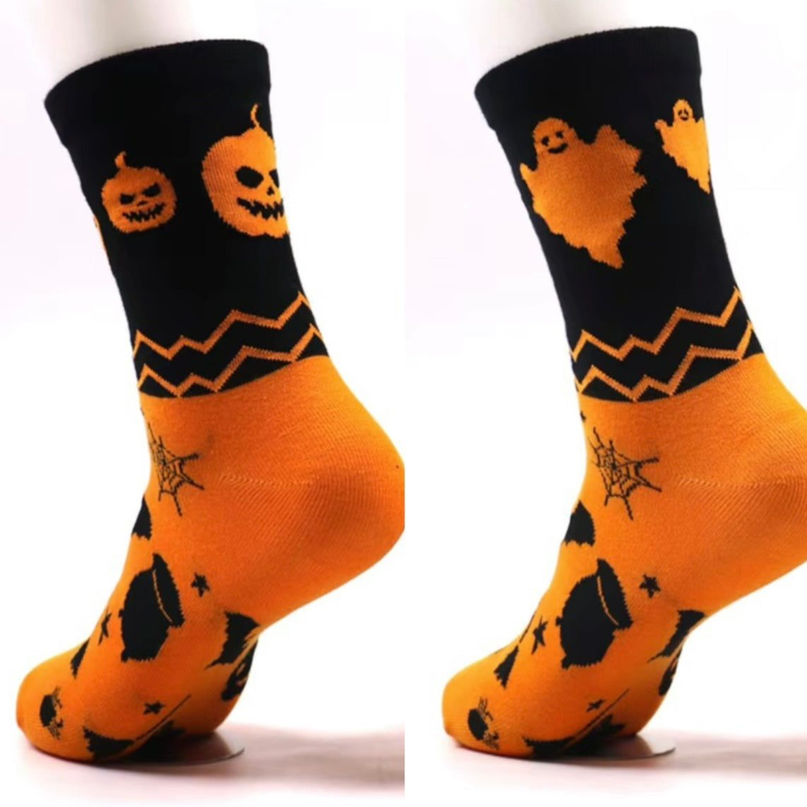 Halloween Funny Knee-High Socks , Perfect Couples Gift for Fall and Winter