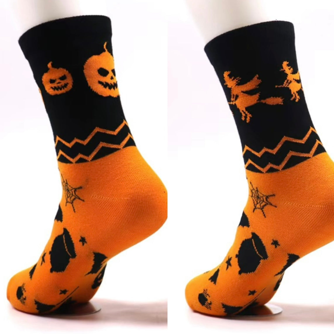 Halloween Funny Knee-High Socks , Perfect Couples Gift for Fall and Winter