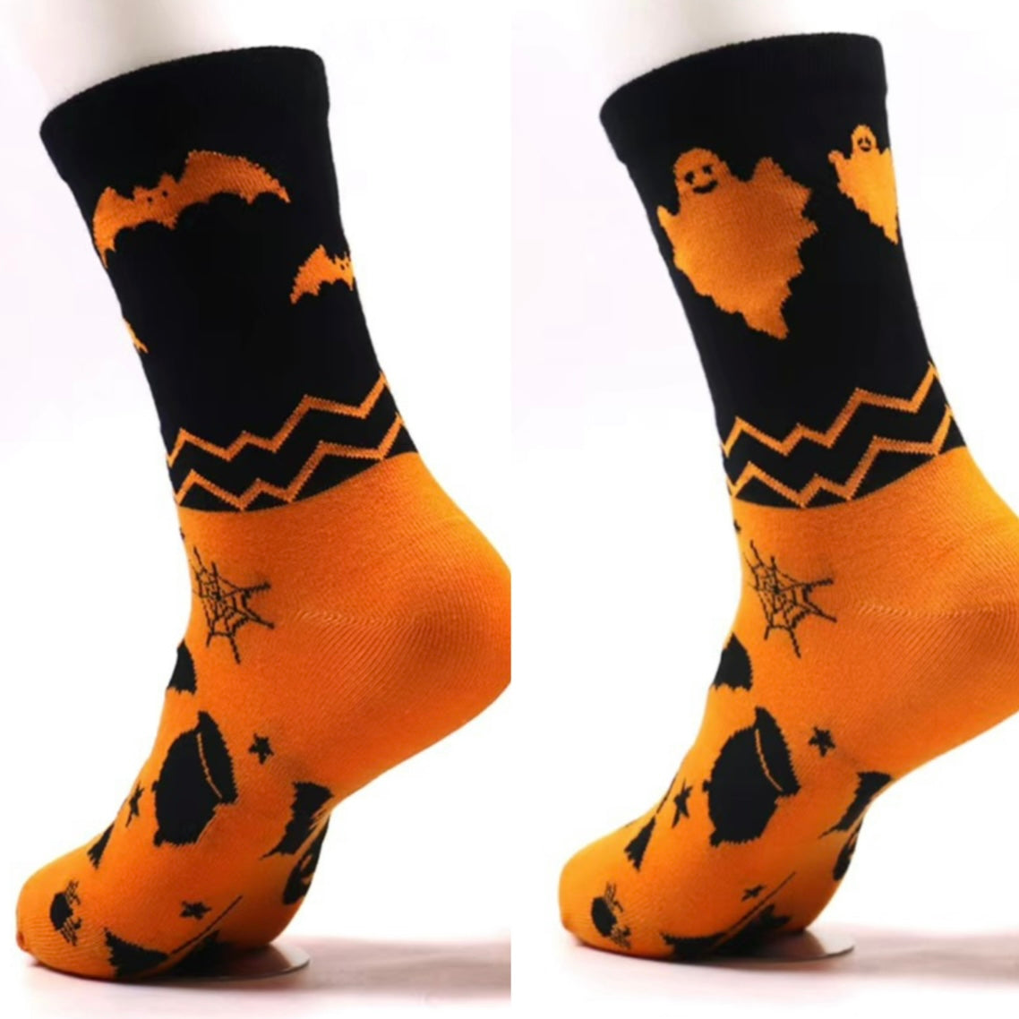 Halloween Funny Knee-High Socks , Perfect Couples Gift for Fall and Winter