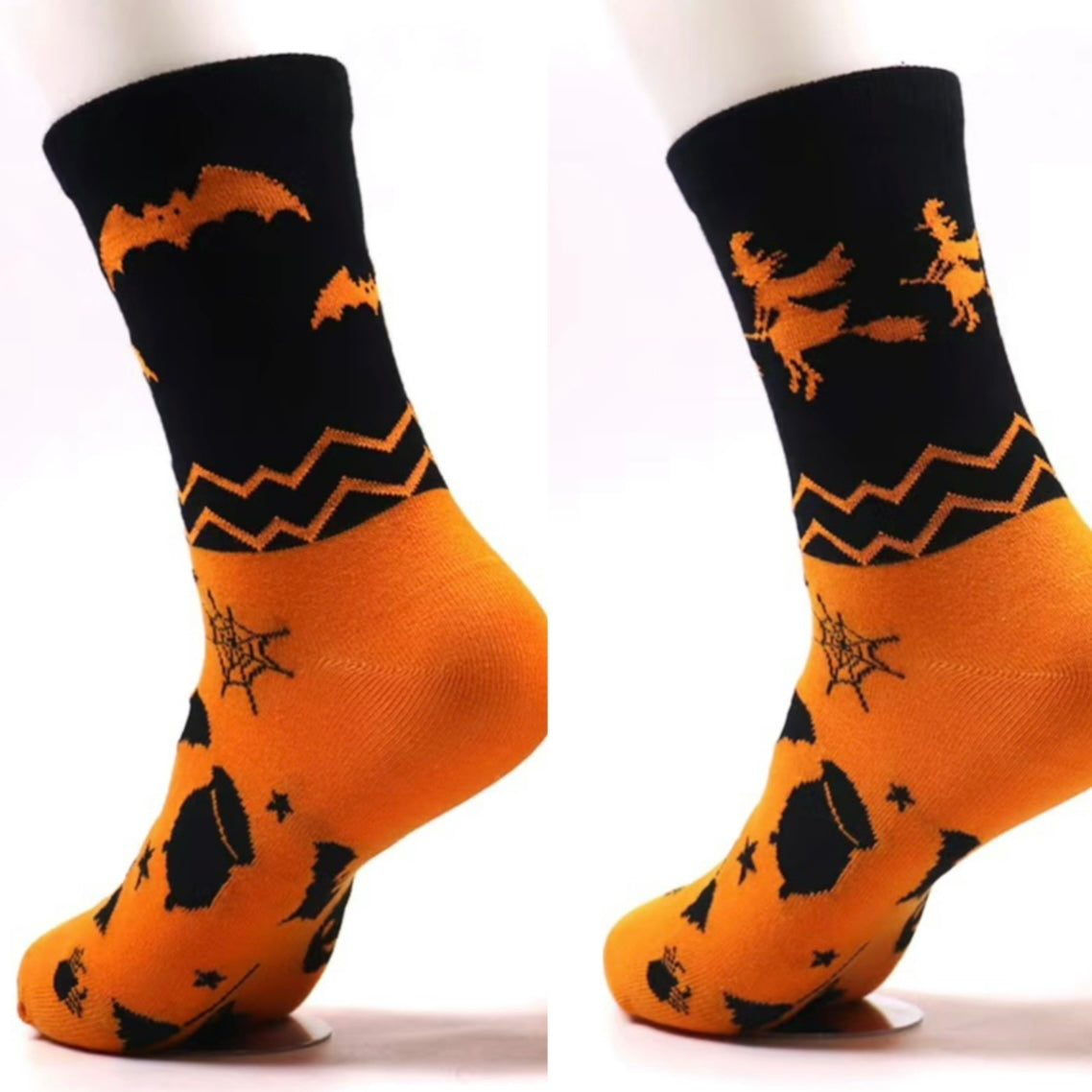 Halloween Funny Knee-High Socks , Perfect Couples Gift for Fall and Winter