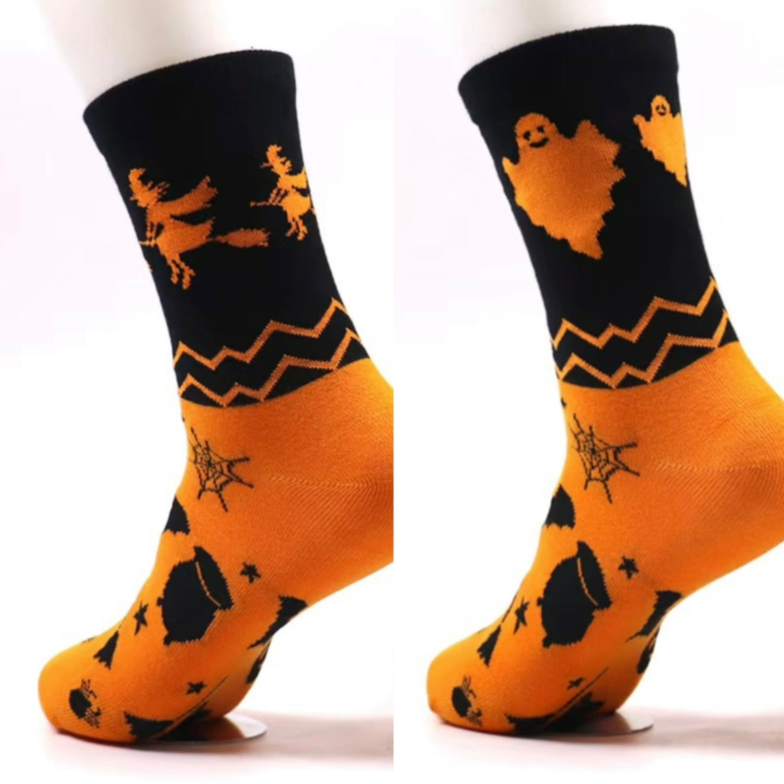 Halloween Funny Knee-High Socks , Perfect Couples Gift for Fall and Winter