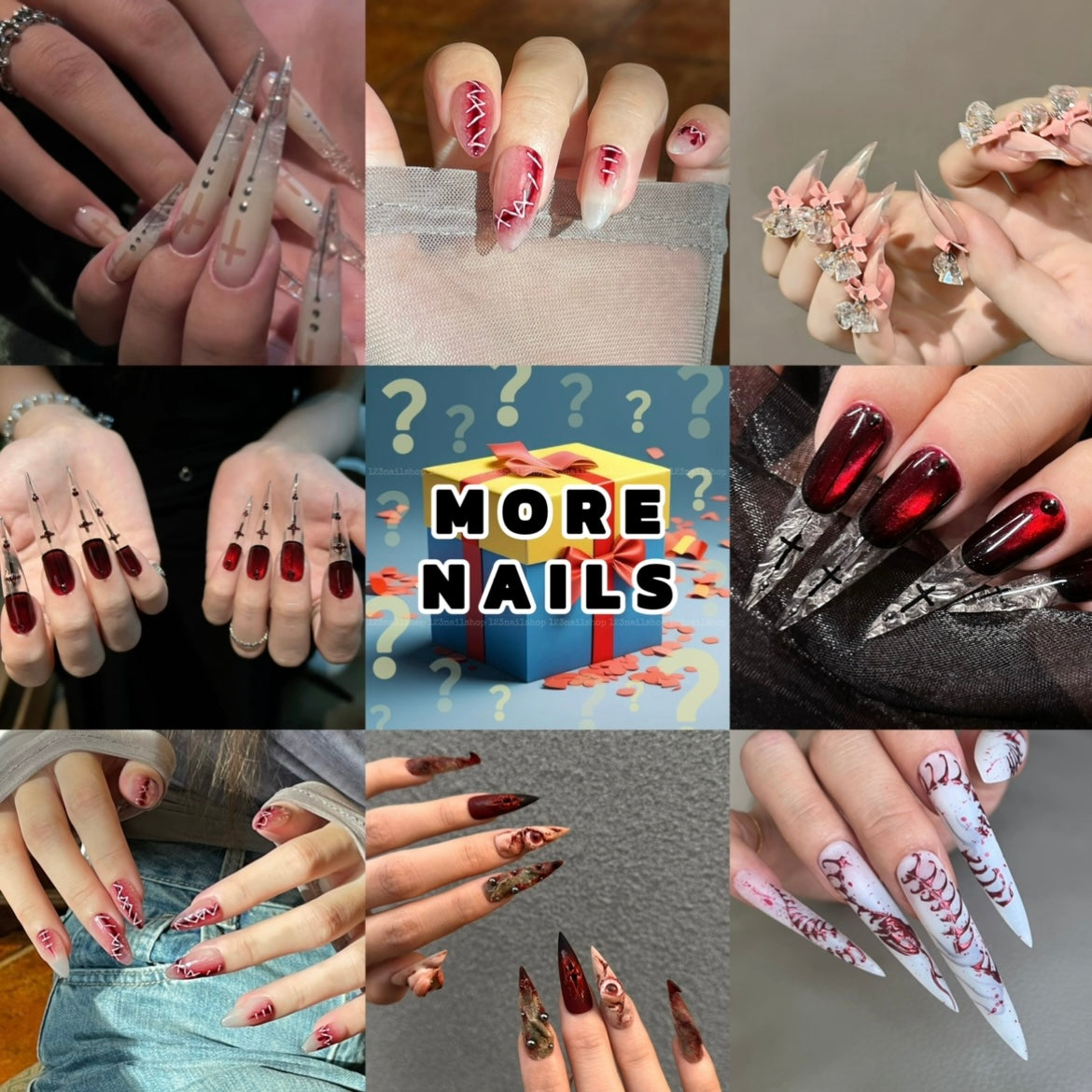 2 Sets Handmade Press On Nails Mystery Box