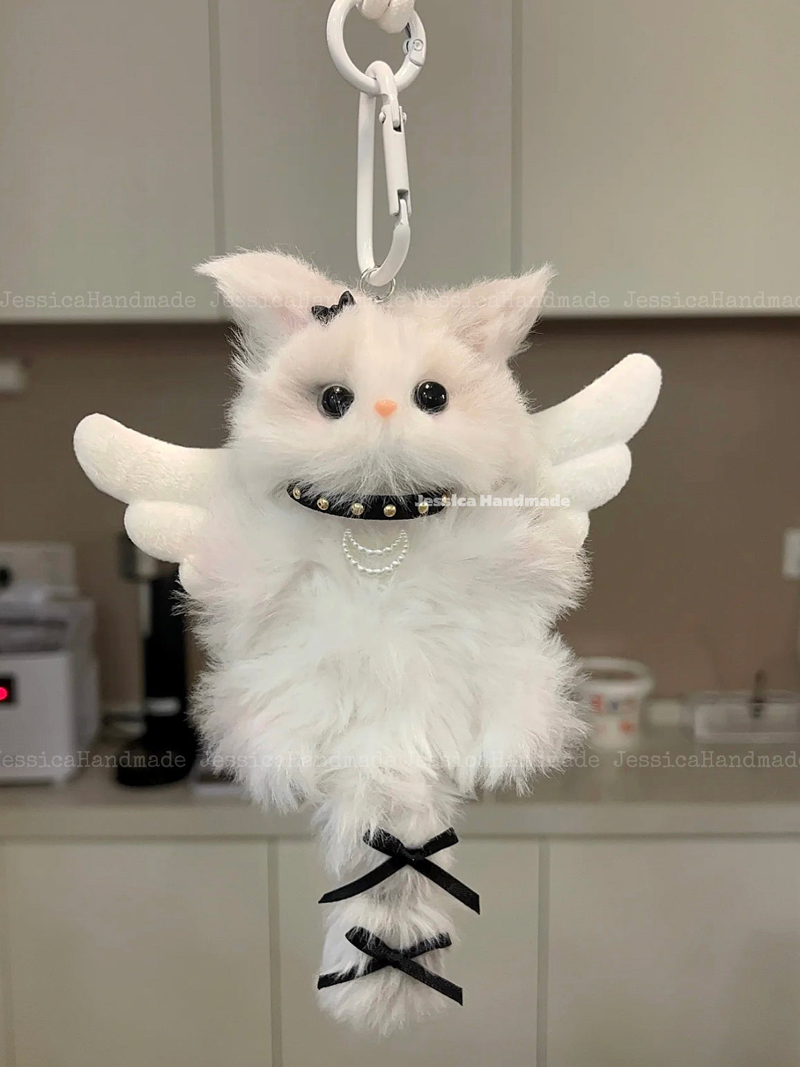 Angel and Devil Kitten Series Accessories, Keychains, Bag Charms, Car Hanging Decorations, DIY Finished Product