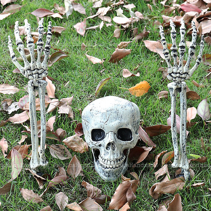 Ground insert skull simulation prop, Ghost hand three piece set