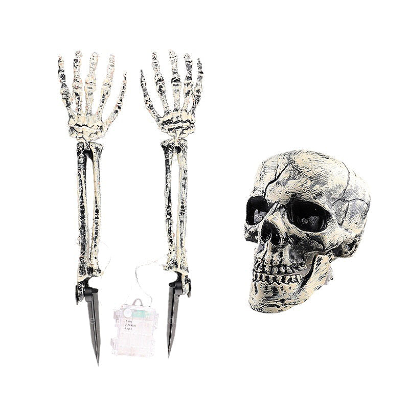 Ground insert skull simulation prop, Ghost hand three piece set