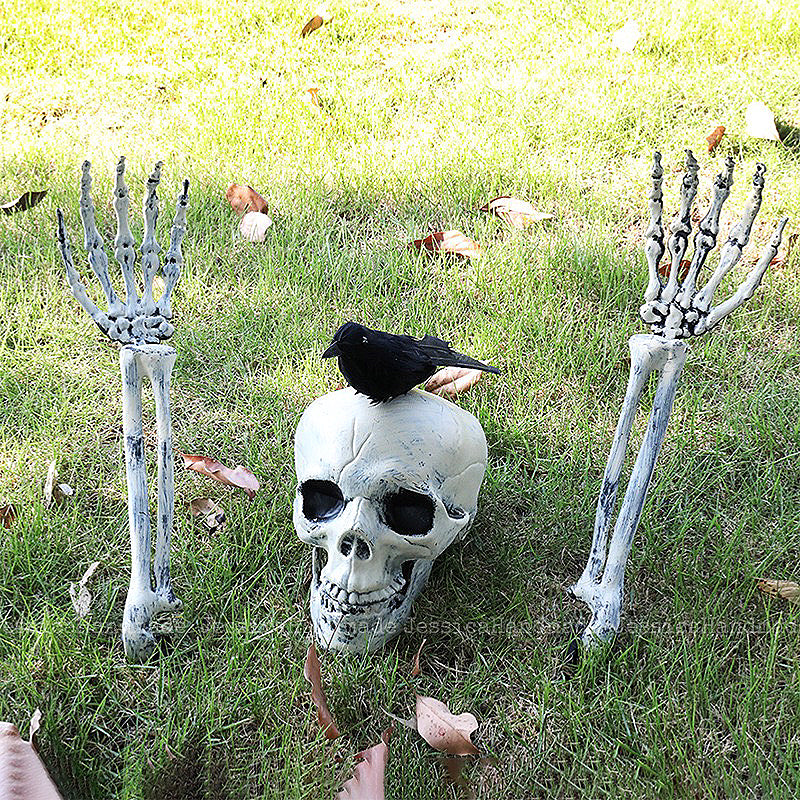 Ground insert skull simulation prop, Ghost hand three piece set